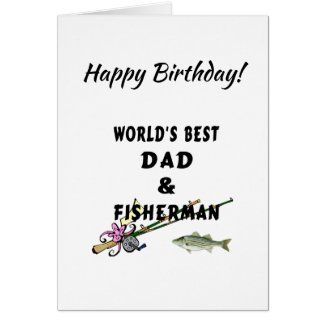 Fishing Theme Birthday Cards For Dad