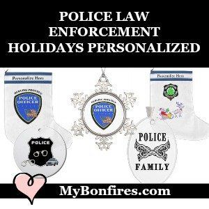 Police Personalized Christmas Stockings and Ornaments