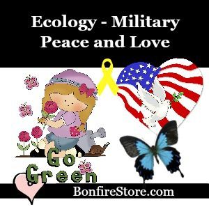 Go Green Military Peace and Love Presents