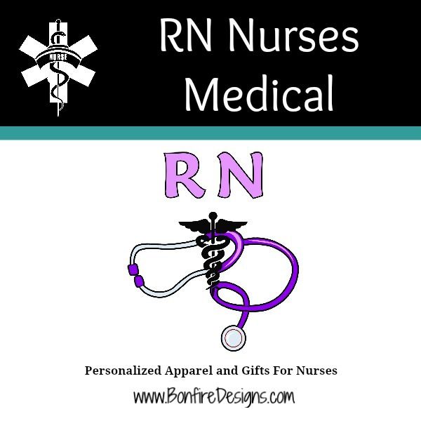 RN Nurses Medical Logo Stethoscope
