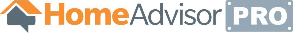 A home advisor pro logo with an arrow pointing up