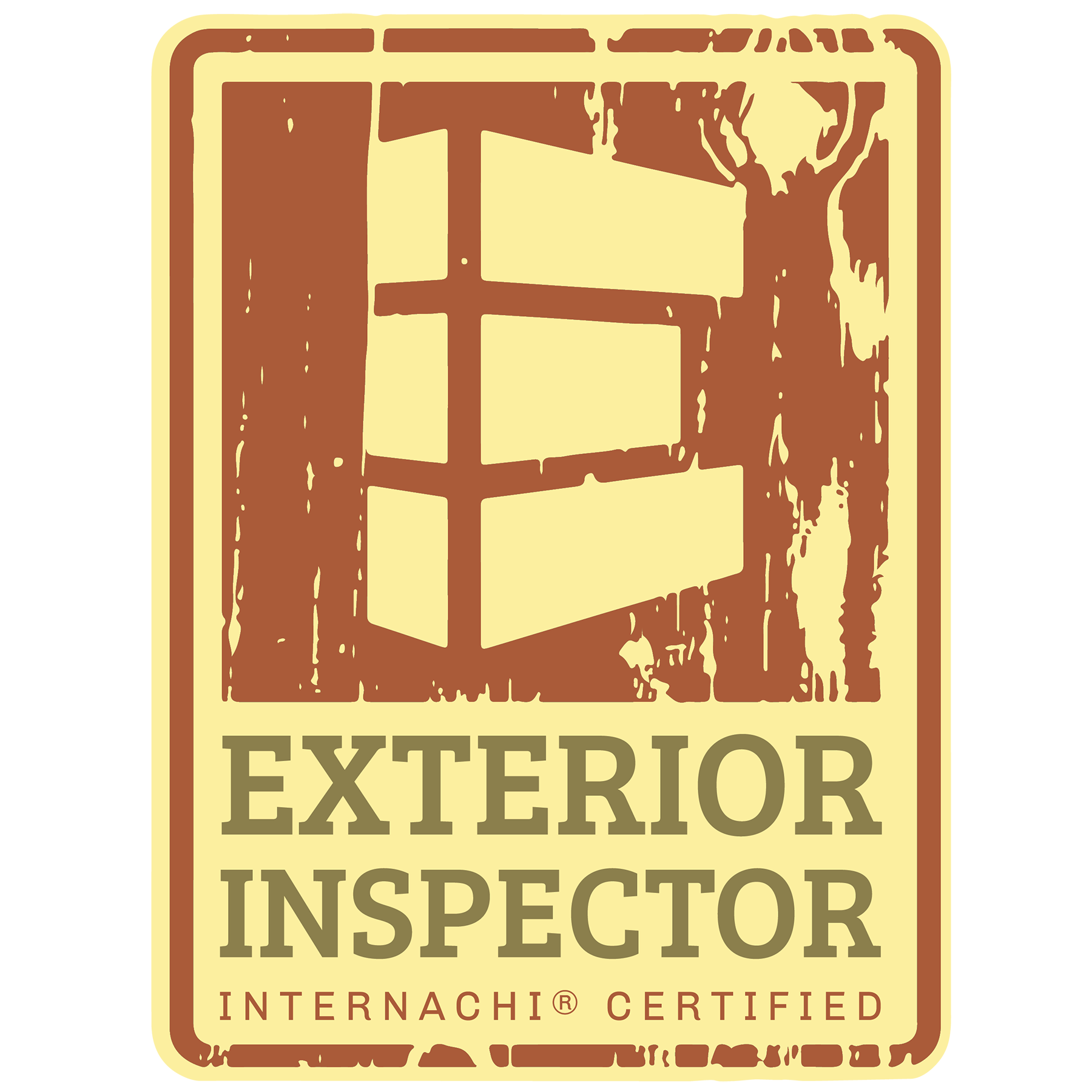 A sign that says exterior inspector on it