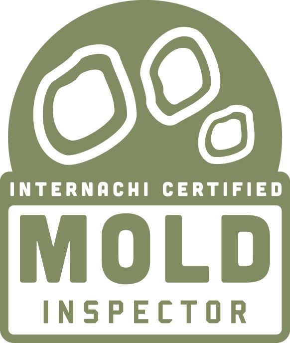The logo for a mold inspector is green and white