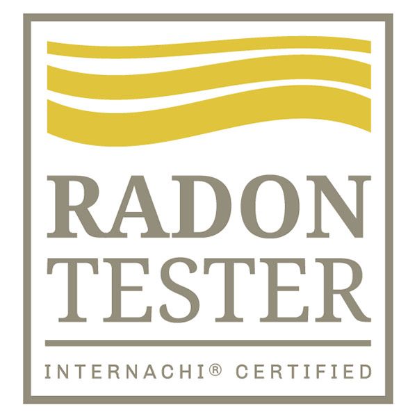 The radon tester logo is certified by the internachi