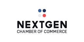 The nextgen chamber of commerce logo is on a white background.