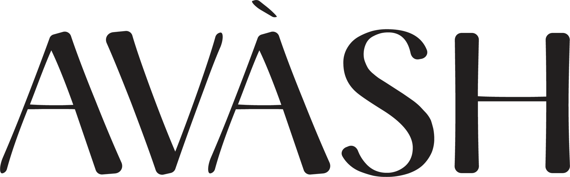 A black and white image of the word avash on a white background.