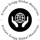 The logo for kristen gregg global ministries shows two hands holding a globe.