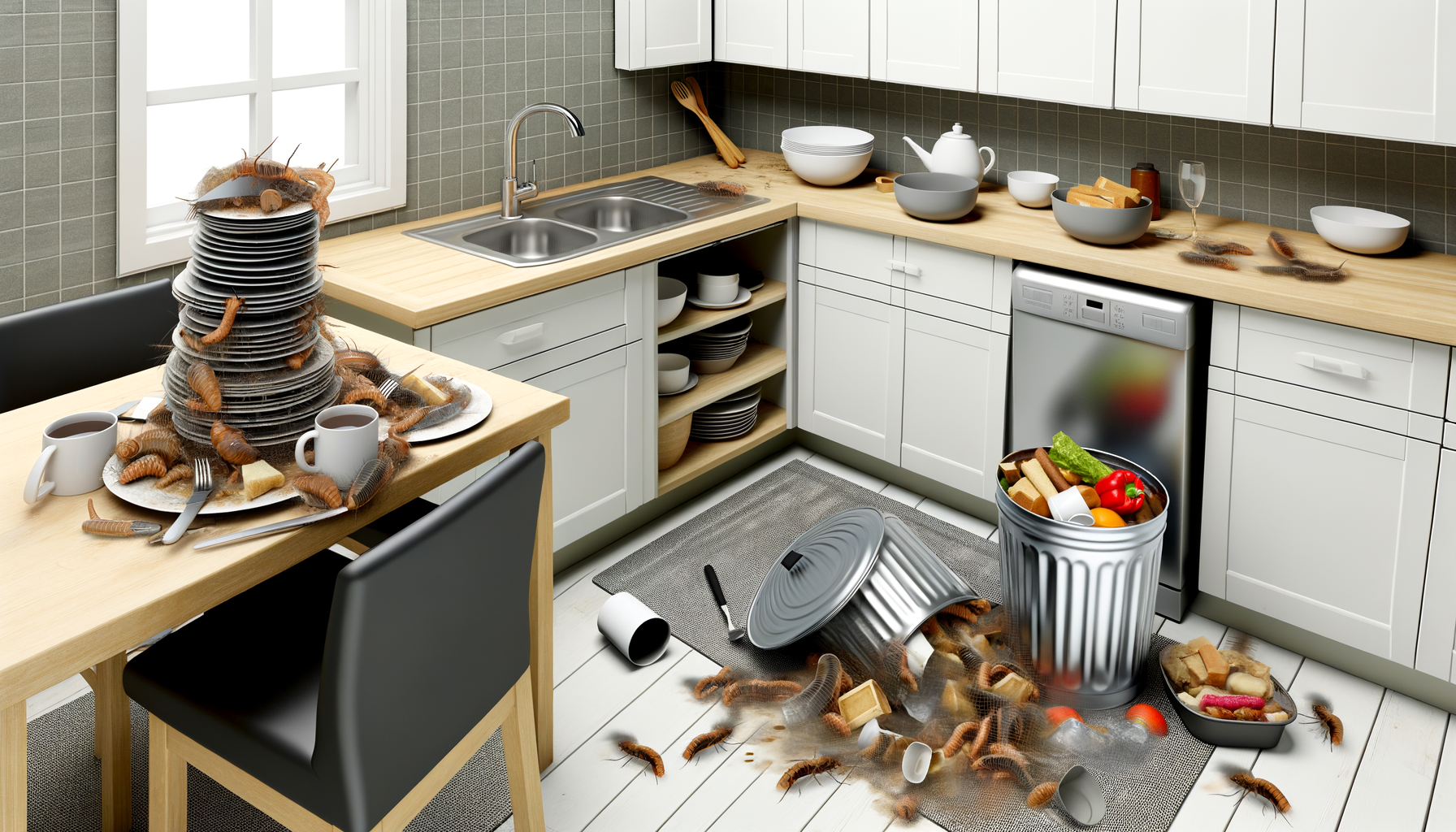 nuisibles dans une cuisine