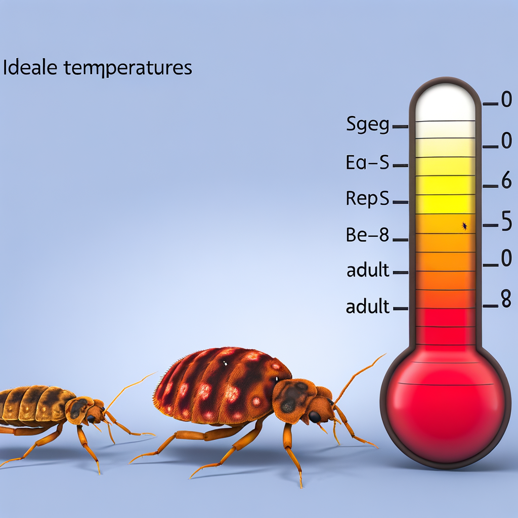 punaises de lit devant un thermomètre