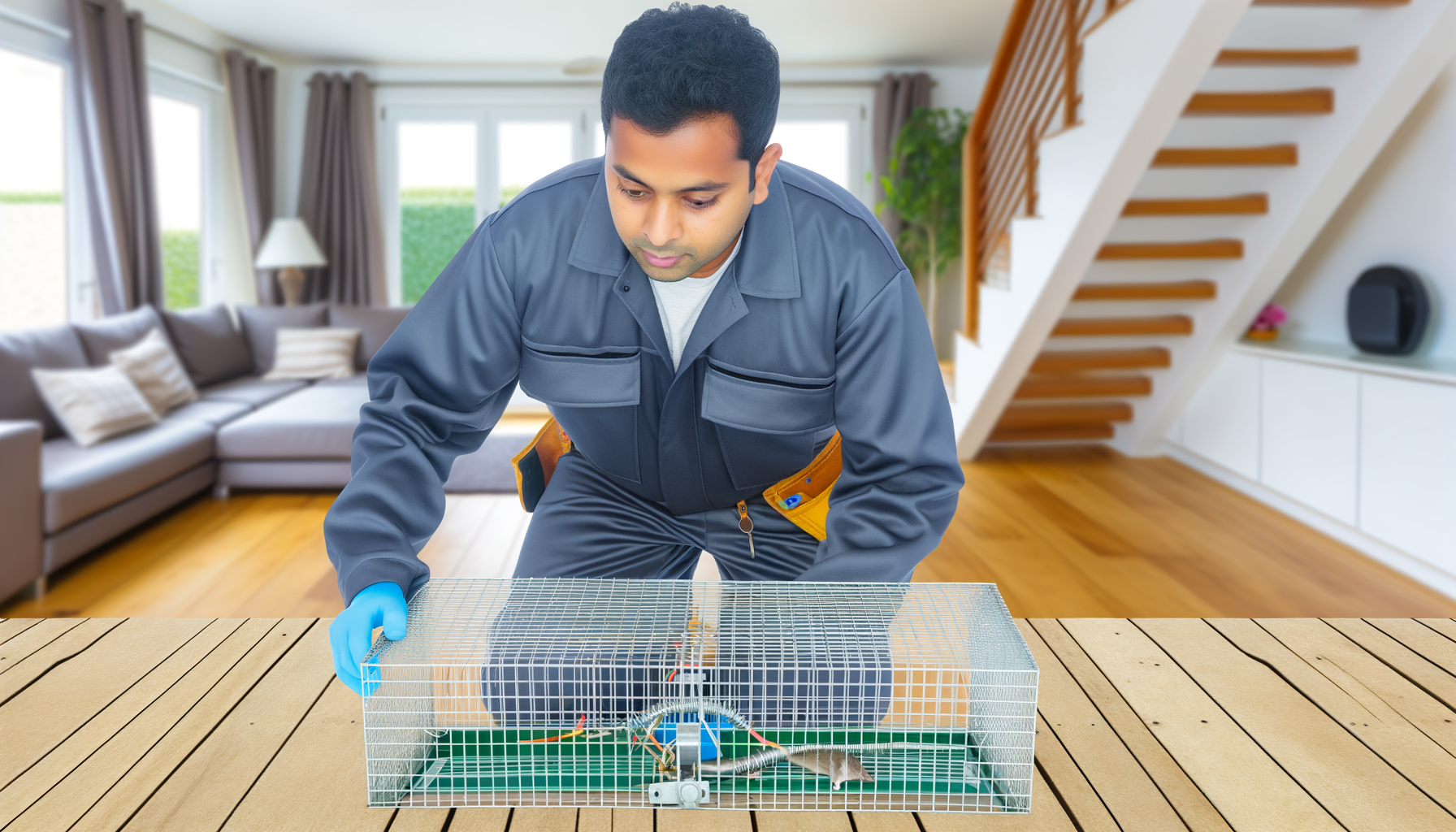 technicien hygiéniste avec du matériel 