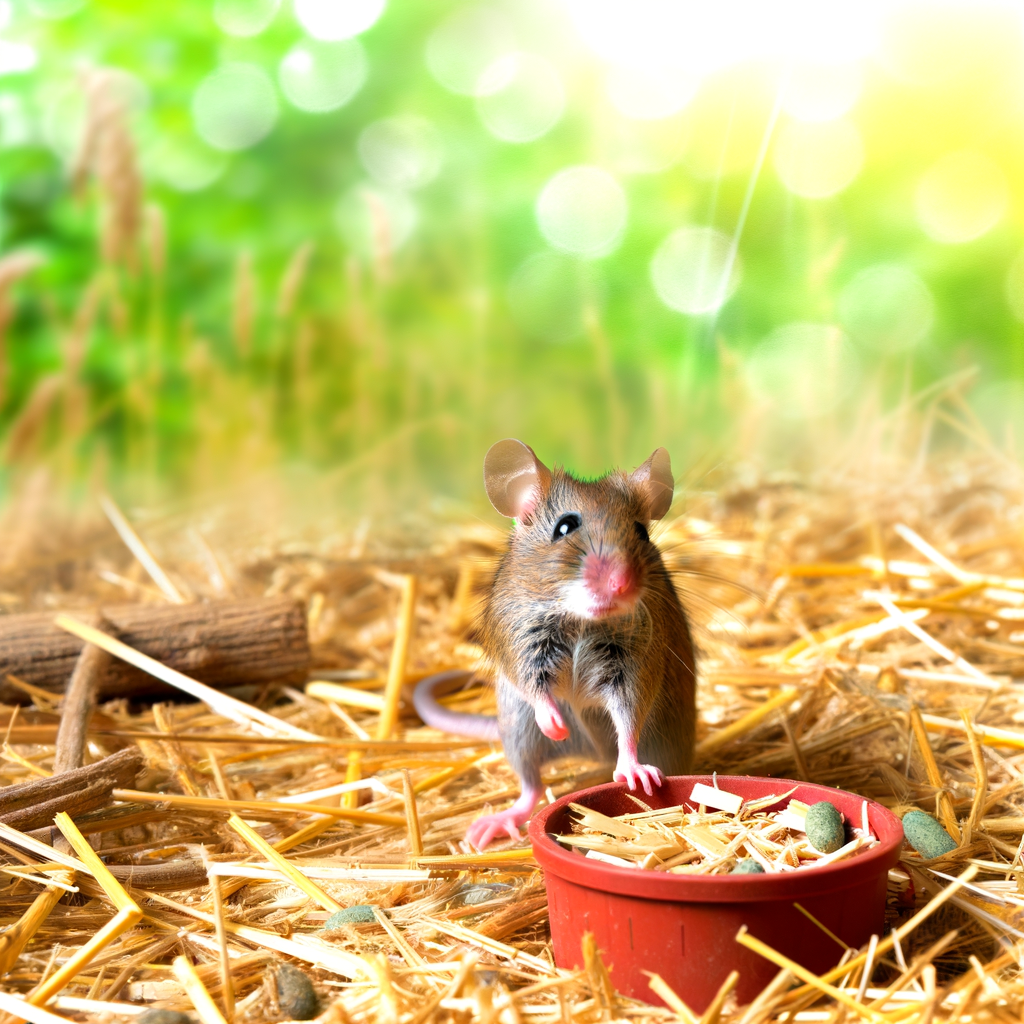 souris  qui  mange des grainess