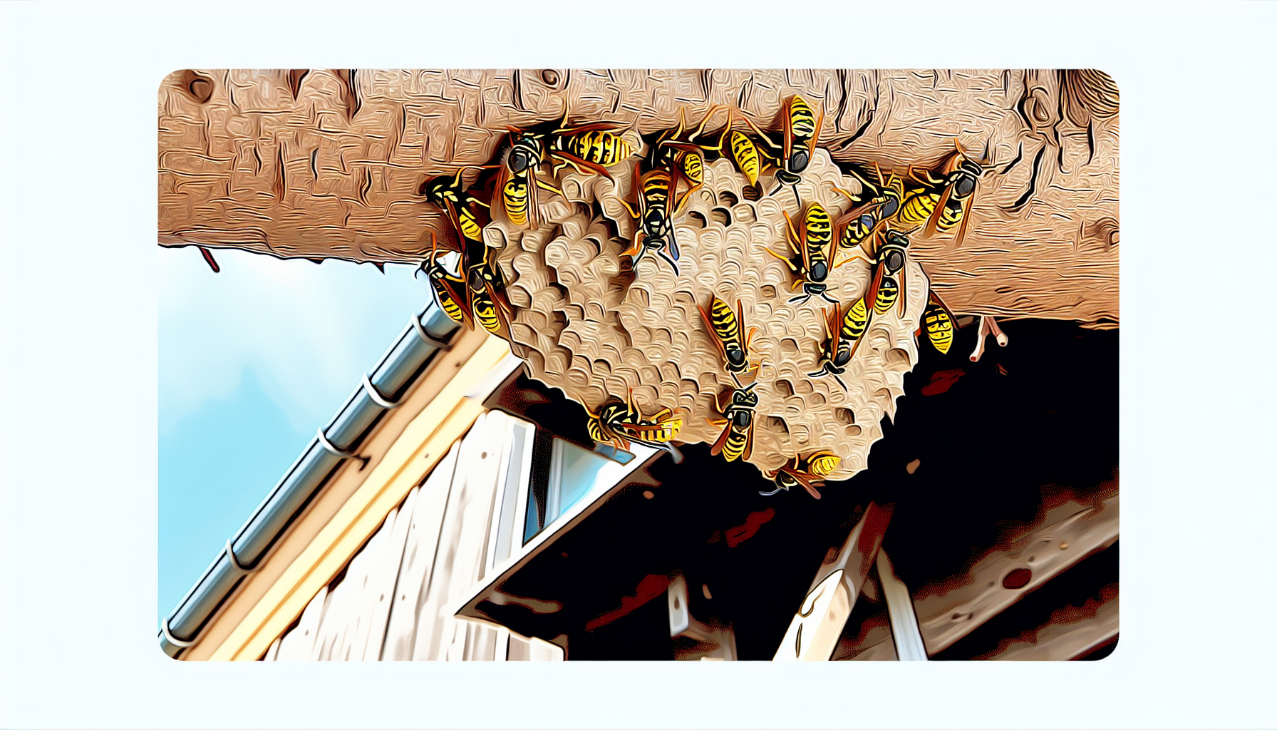 nid de guêpes polistes