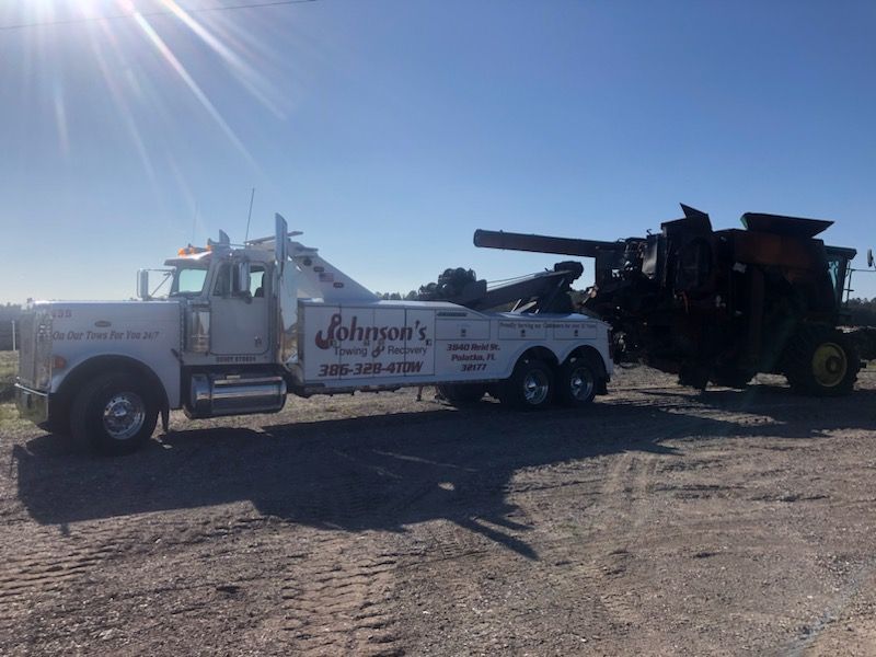 Tow Truck with White Truck — Palatka, FL — Johnson's Towing