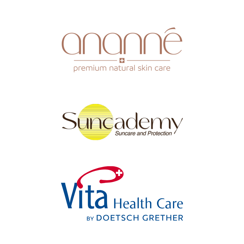 Die Logos für Ananne Sunacademy und Vita Health Care