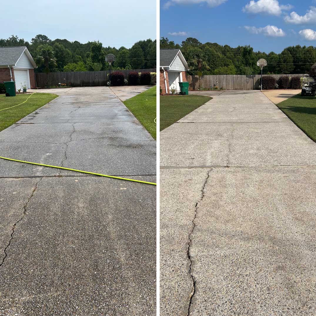 Before and after pressure washing — Northport, AL — Moody’s Pro Wash