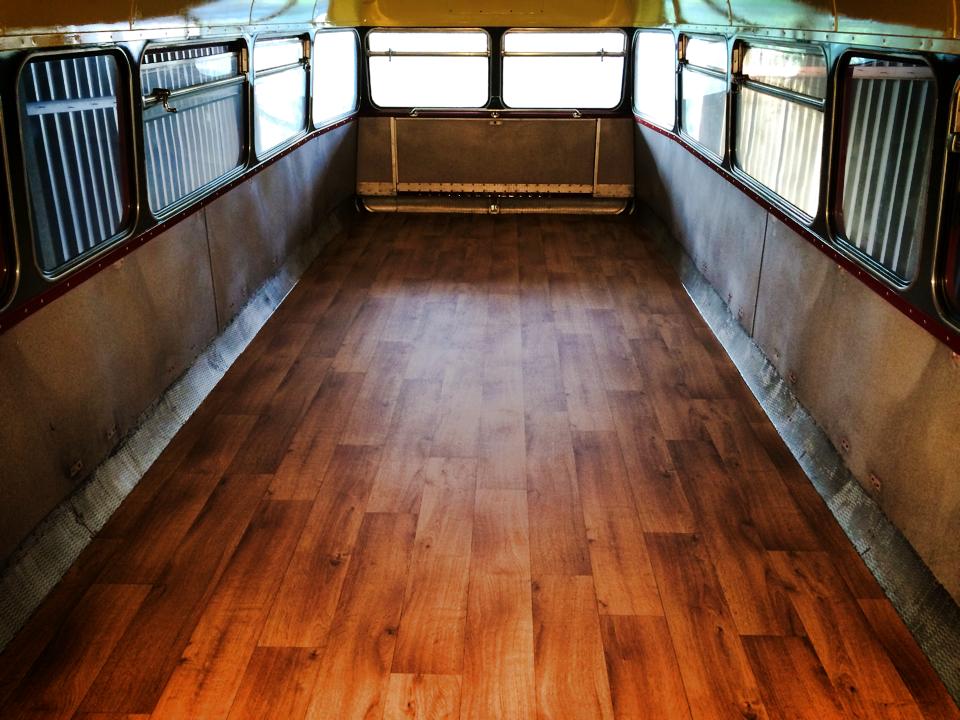 Lounge flooring for routemaster bus bar 