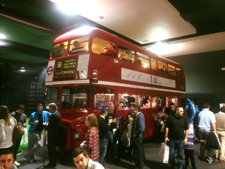 Routemaster mobile bus bar indoors 