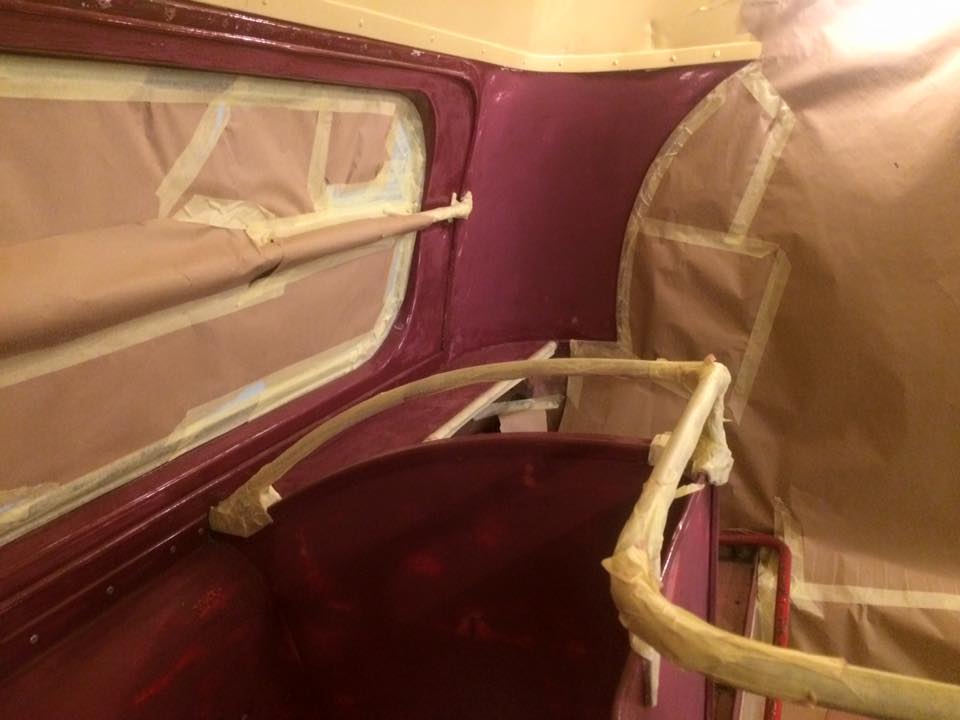 Routemaster mobile bus bar painted on the inside 