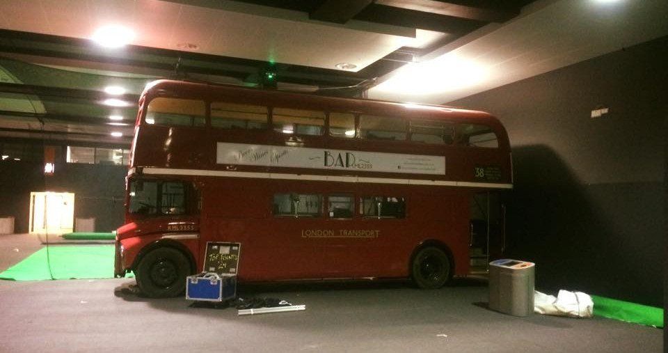 Routemaster mobile bus bar indoors