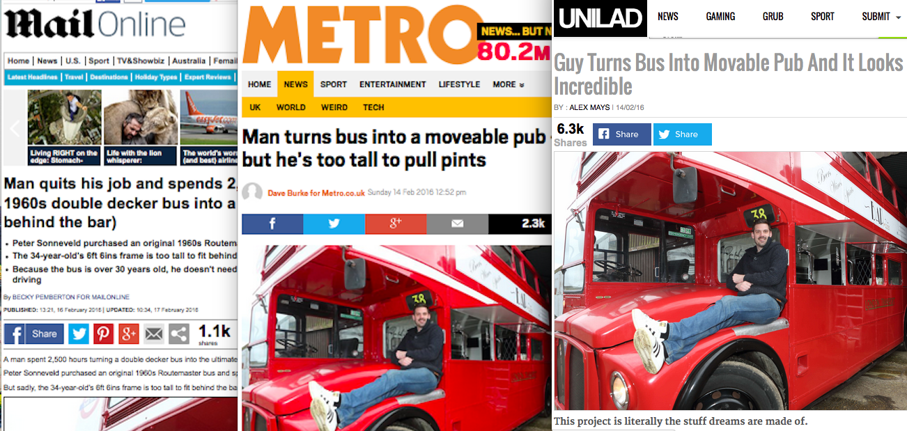 Routemaster Mobile bus bar goes viral 