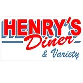 Henry's Diner & Variety logo in red and white text on a blue background.