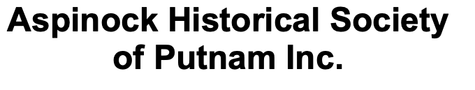 Aspinock Historical Society of Putnam Inc. black text on a white background.