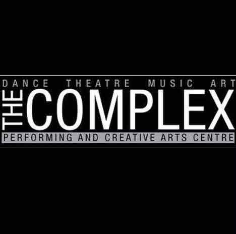 The Complex Performing and Creative Arts Centre logo: black background, white text.
