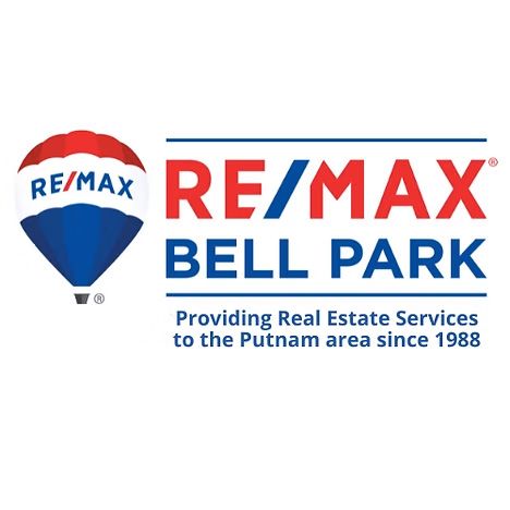 RE/MAX Bell Park logo: Hot air balloon logo with text,