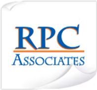 Logo for RPC Associates. Blue text