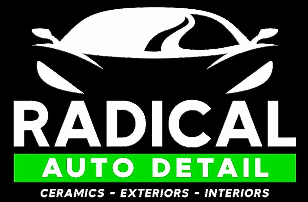 White car silhouette logo over