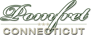 Pomfret Connecticut logo in green and gray.