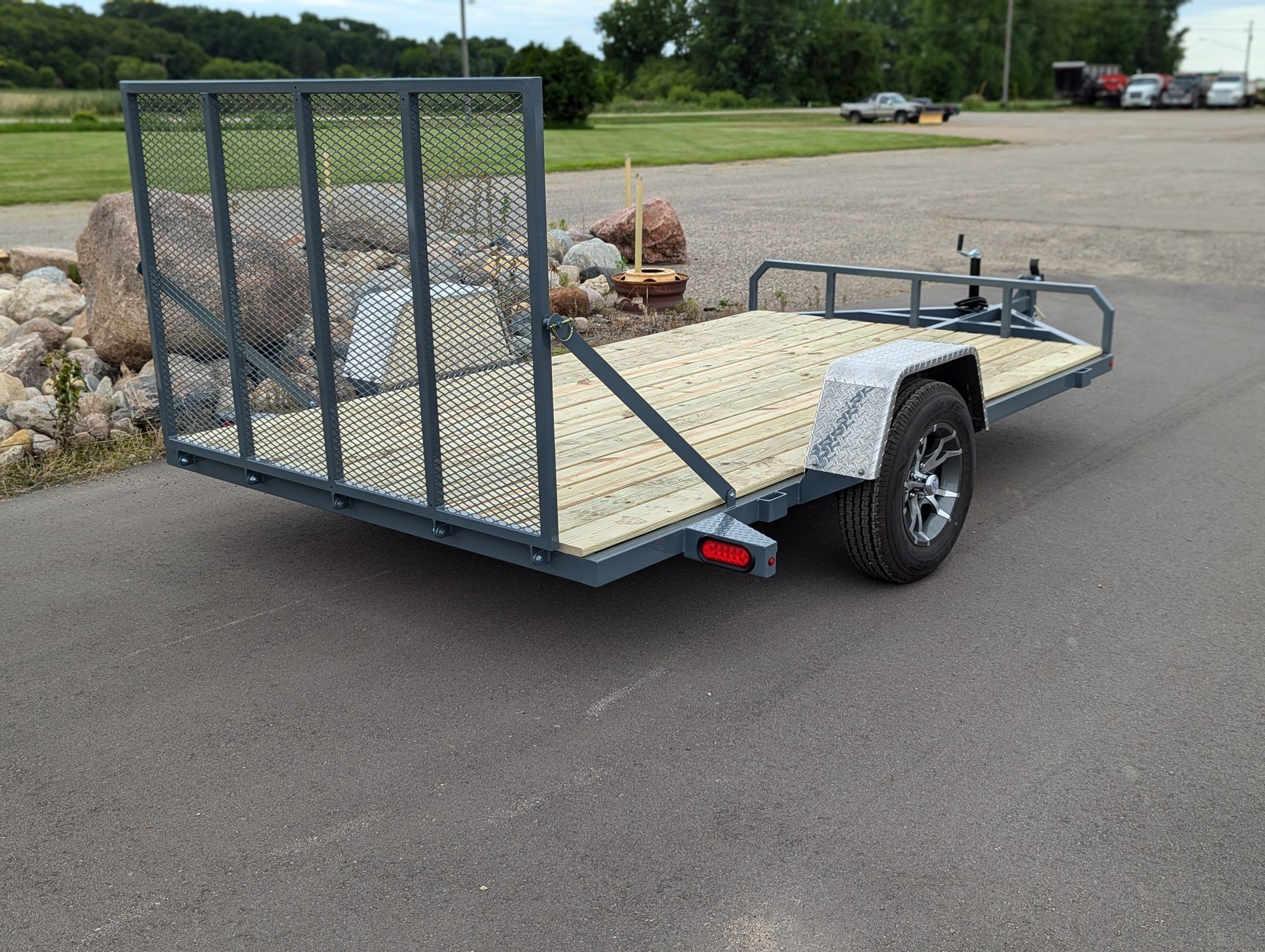 Black trailer hitch with the