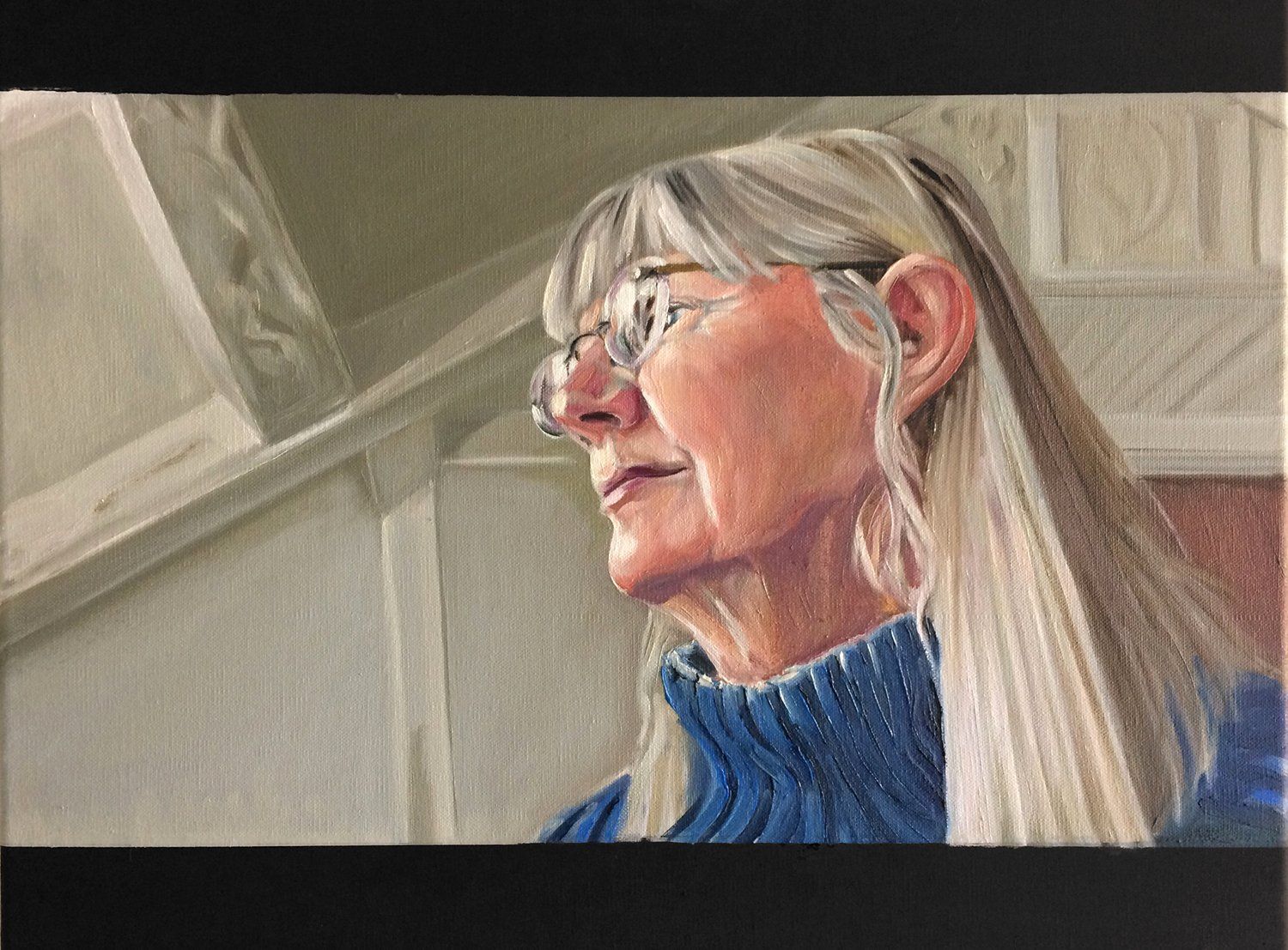 online oil portrait via zoom