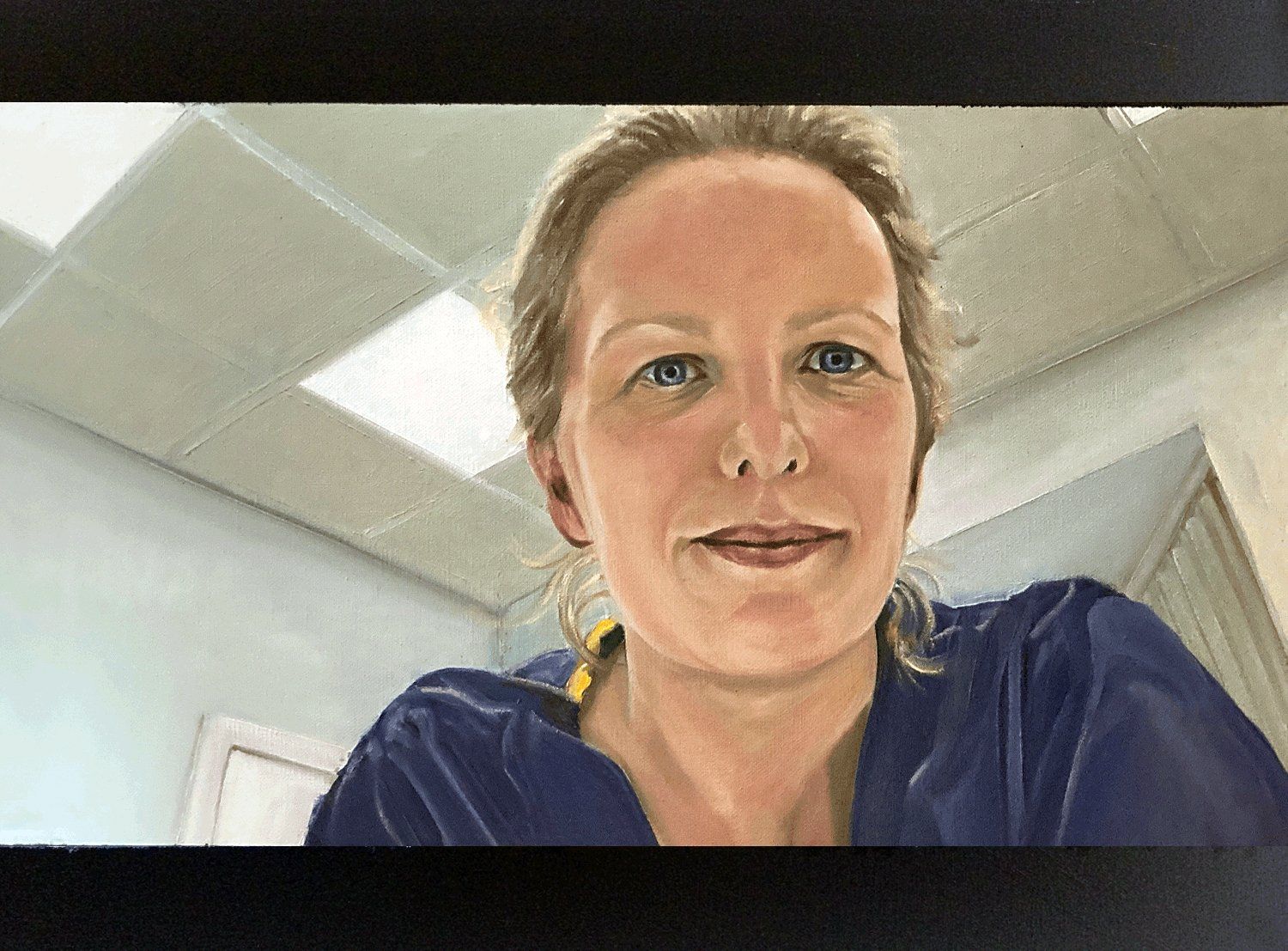 online oil portrait via zoom