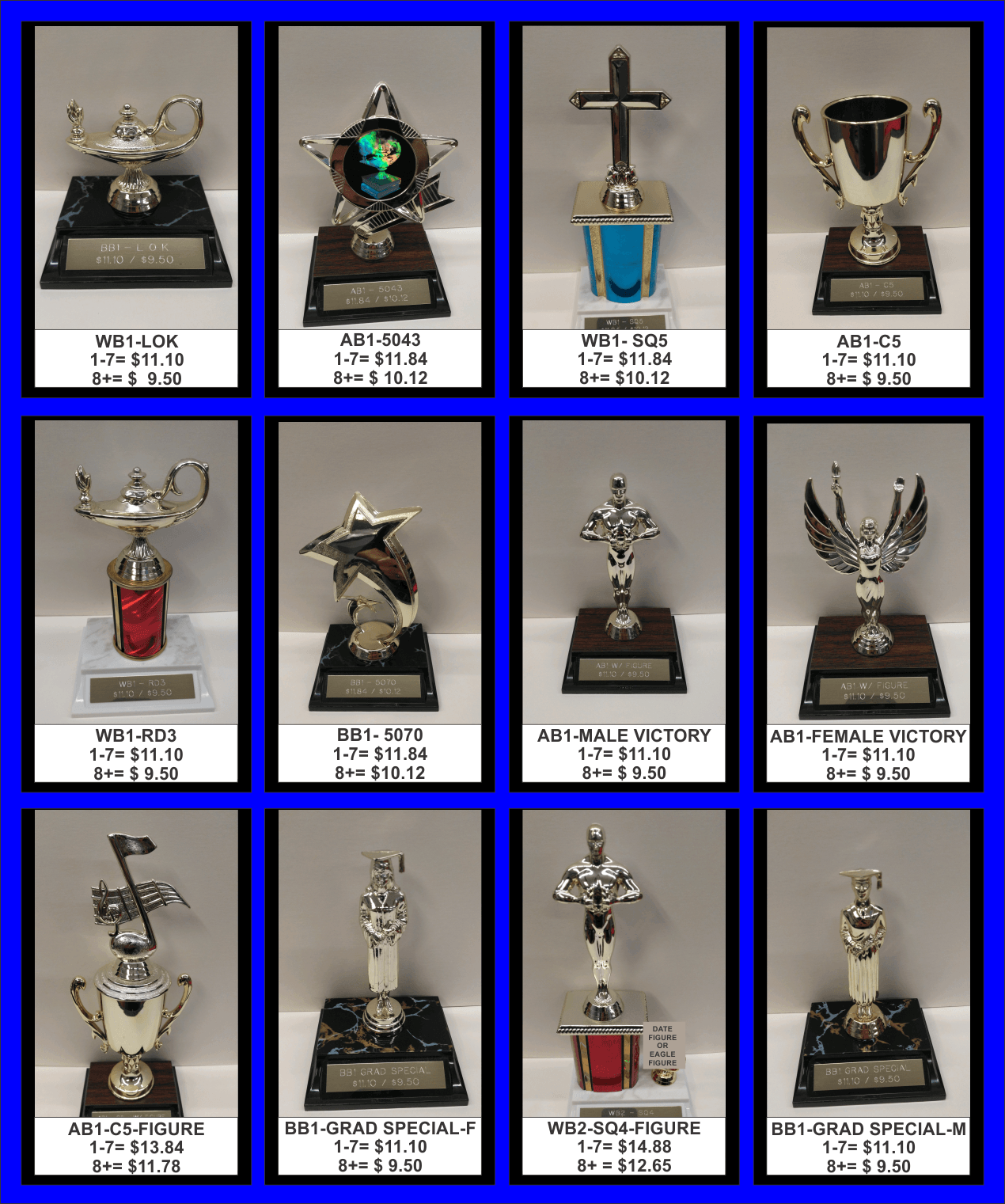 Academic trophies — Easley, SC — TU Engraving & Awards