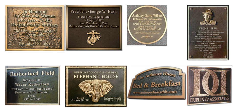 Cast signs with prices — Easley, SC — TU Engraving & Awards