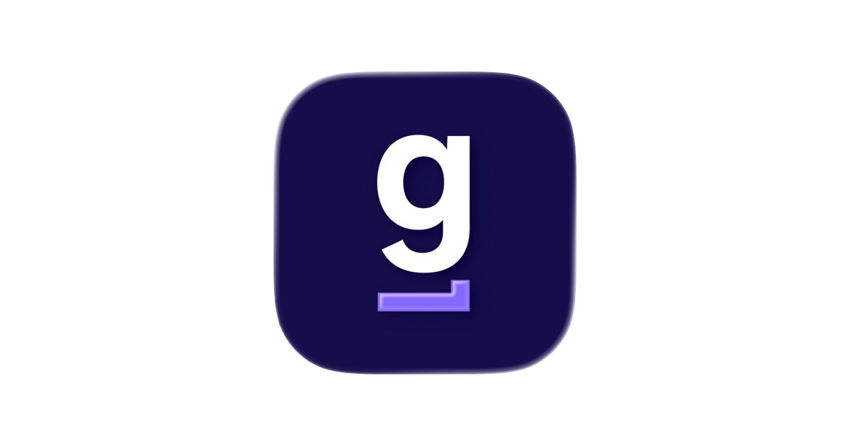the logo for guideline is a purple and black logo on a white background .