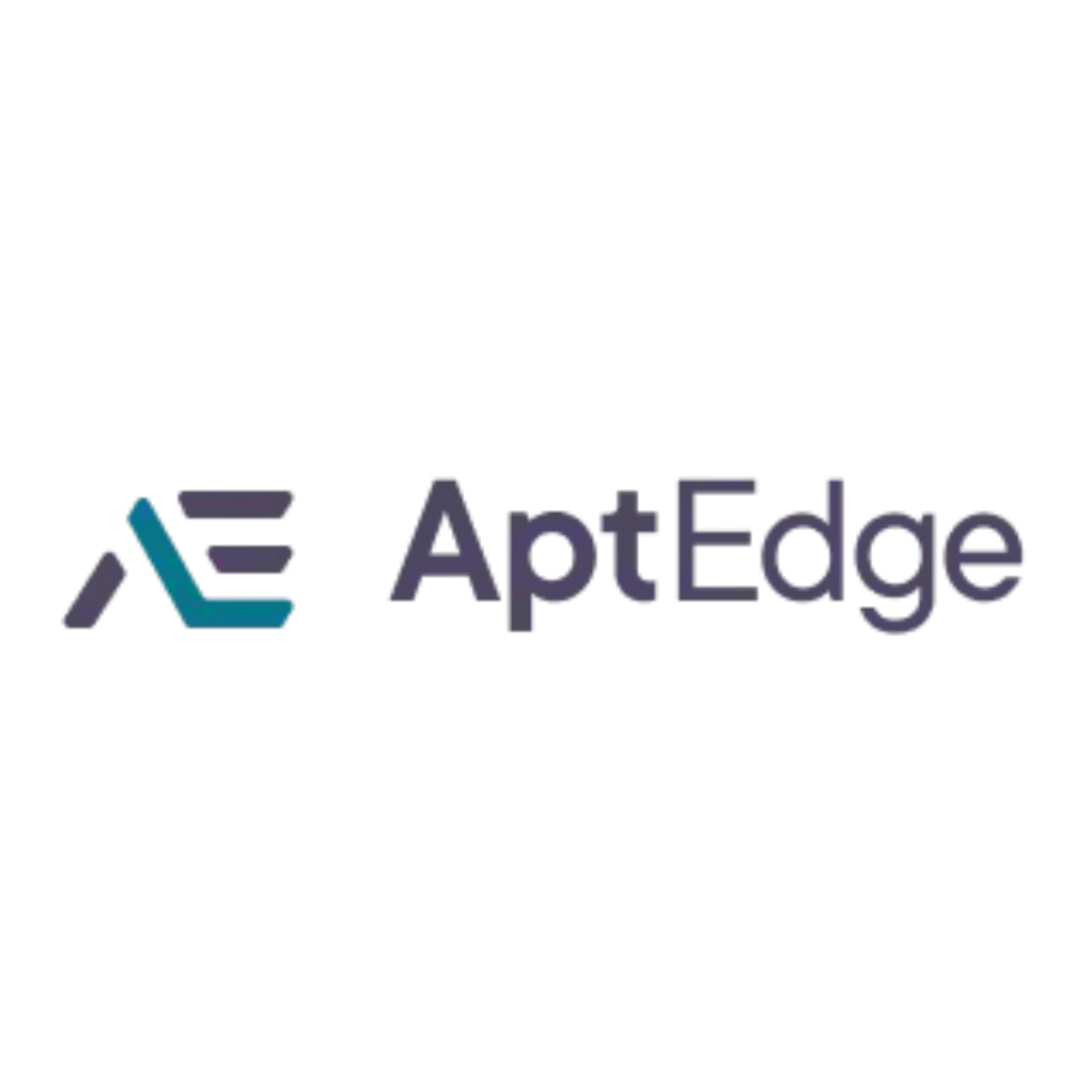 a logo for a company called aptedge on a white background .