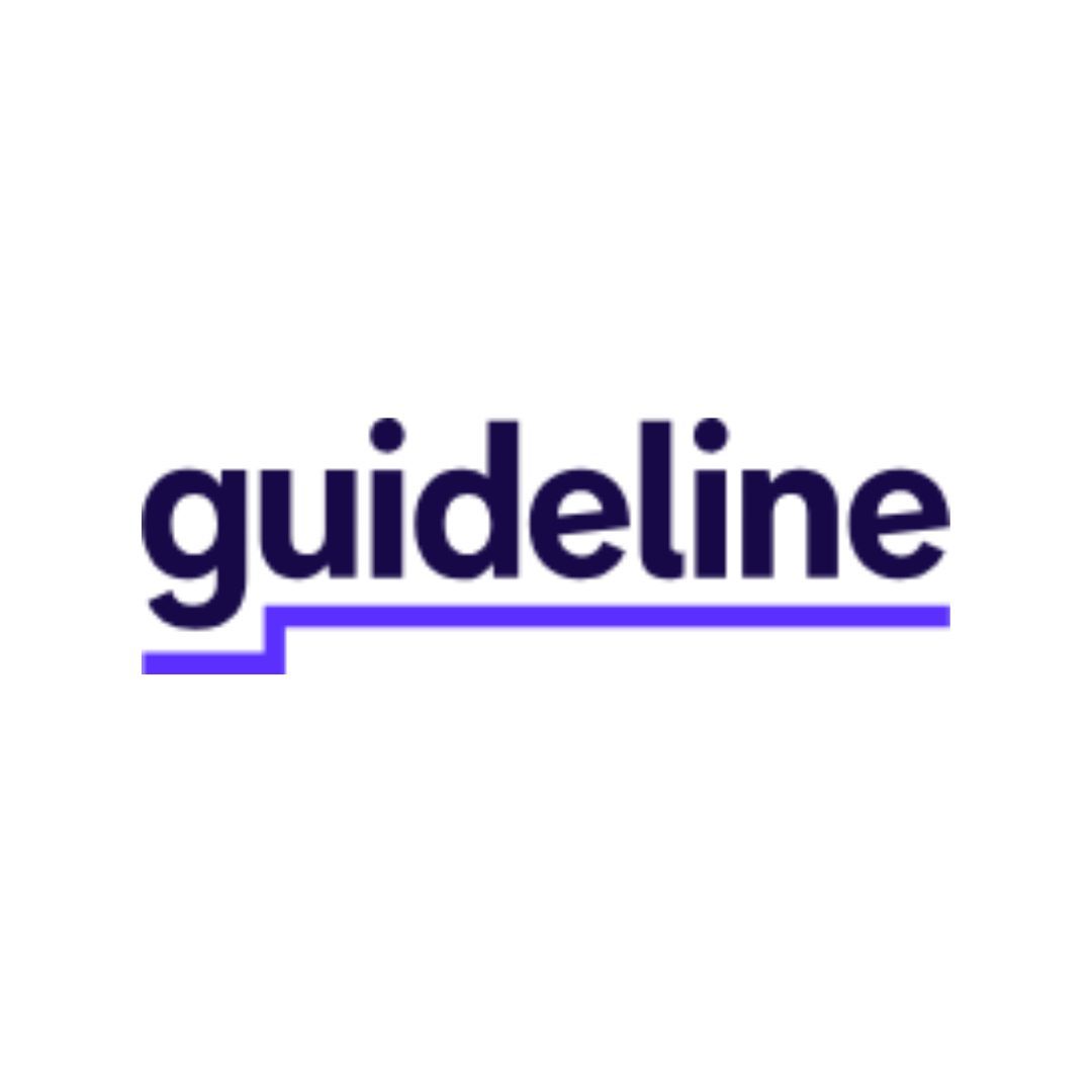 It is a logo for a company called guideline.