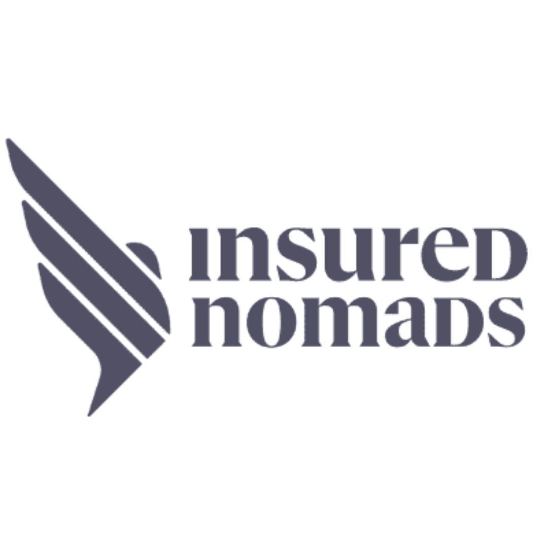 a logo for insured nomads with a wing on it