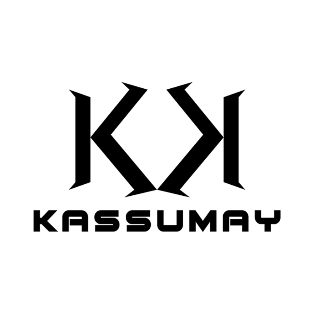 a black and white logo for a company called kassamay