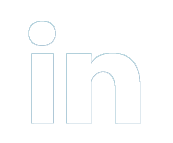 a white outline of the word linkedin on a white background .