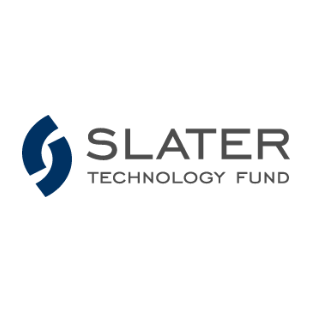 the logo for slater technology fund is a blue s on a white background .