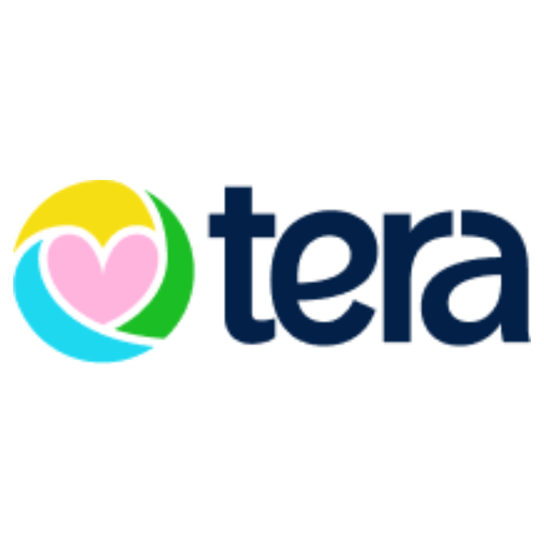 a tera logo with a heart in the middle