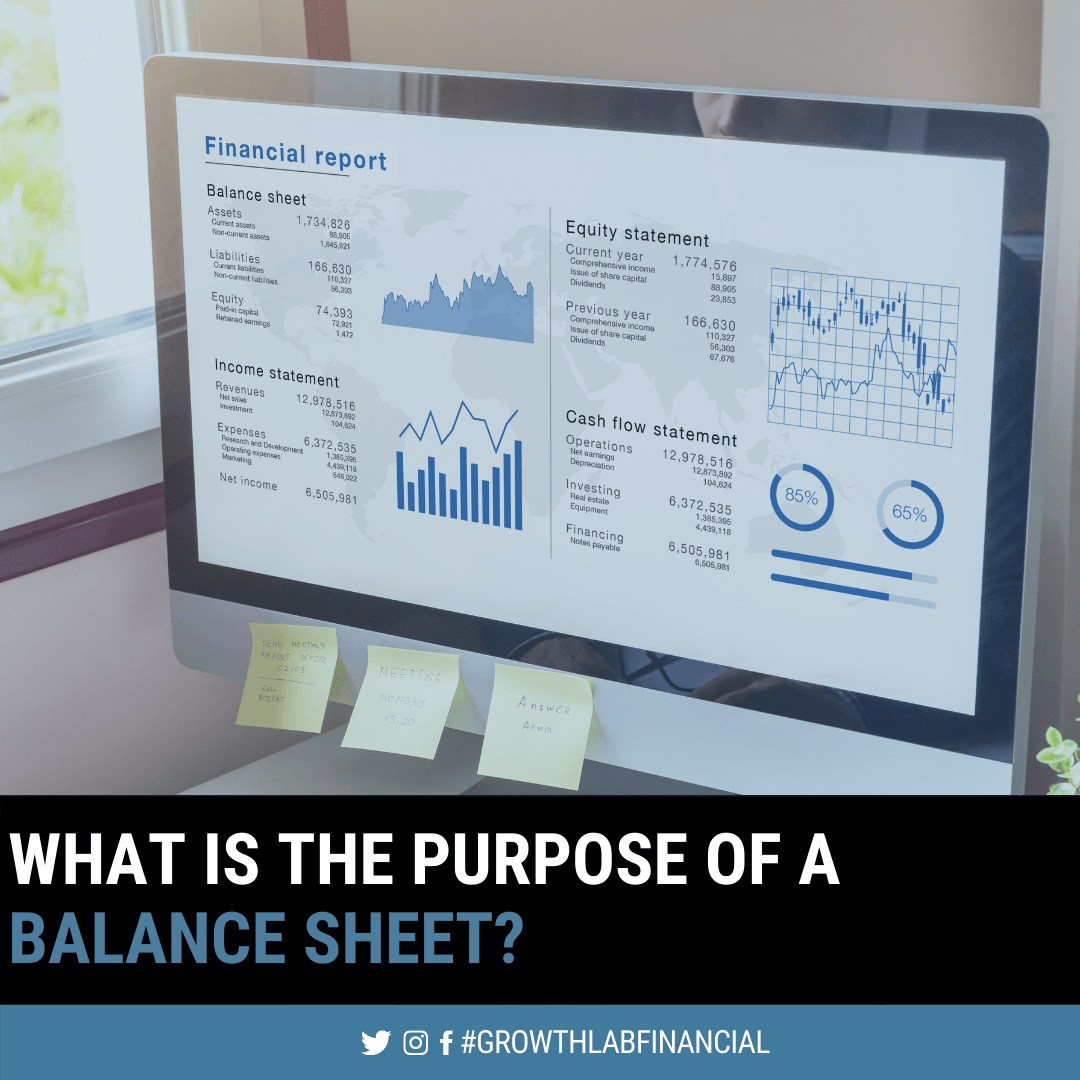 purpose of a balance sheet on computer