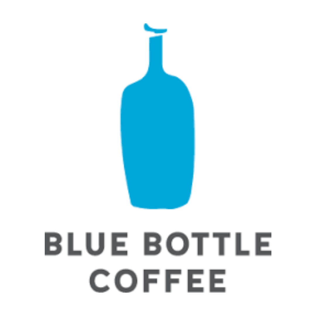 a blue bottle with the words blue bottle coffee below it