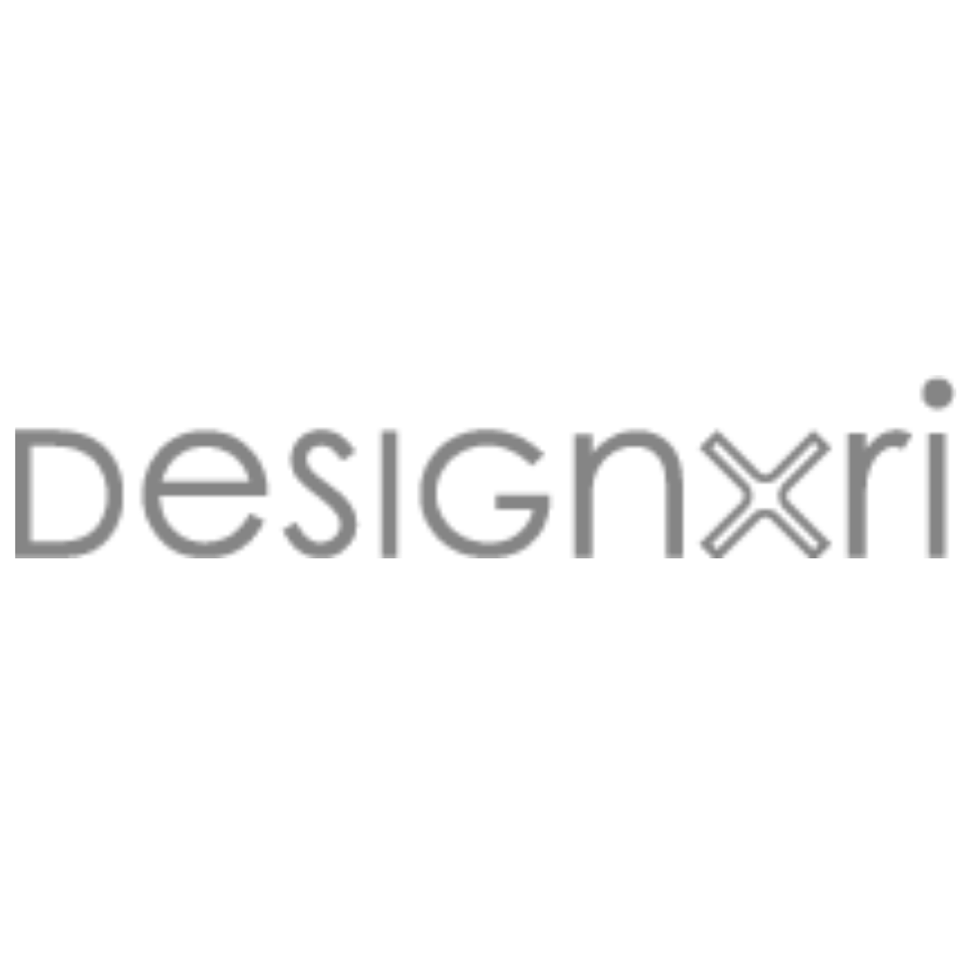 a logo for designxri on a white background