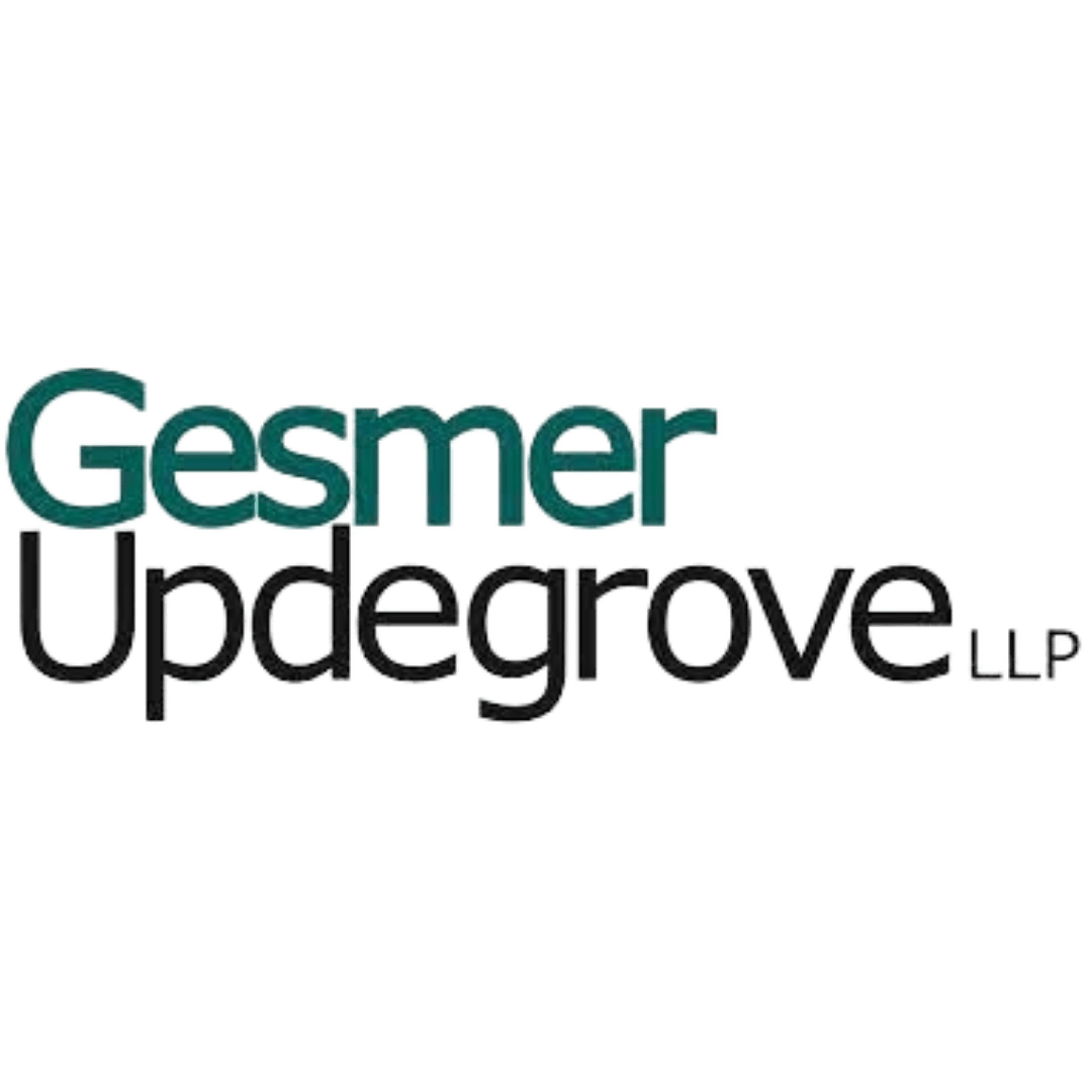 the logo for gesmer updegrove llp is green and black .