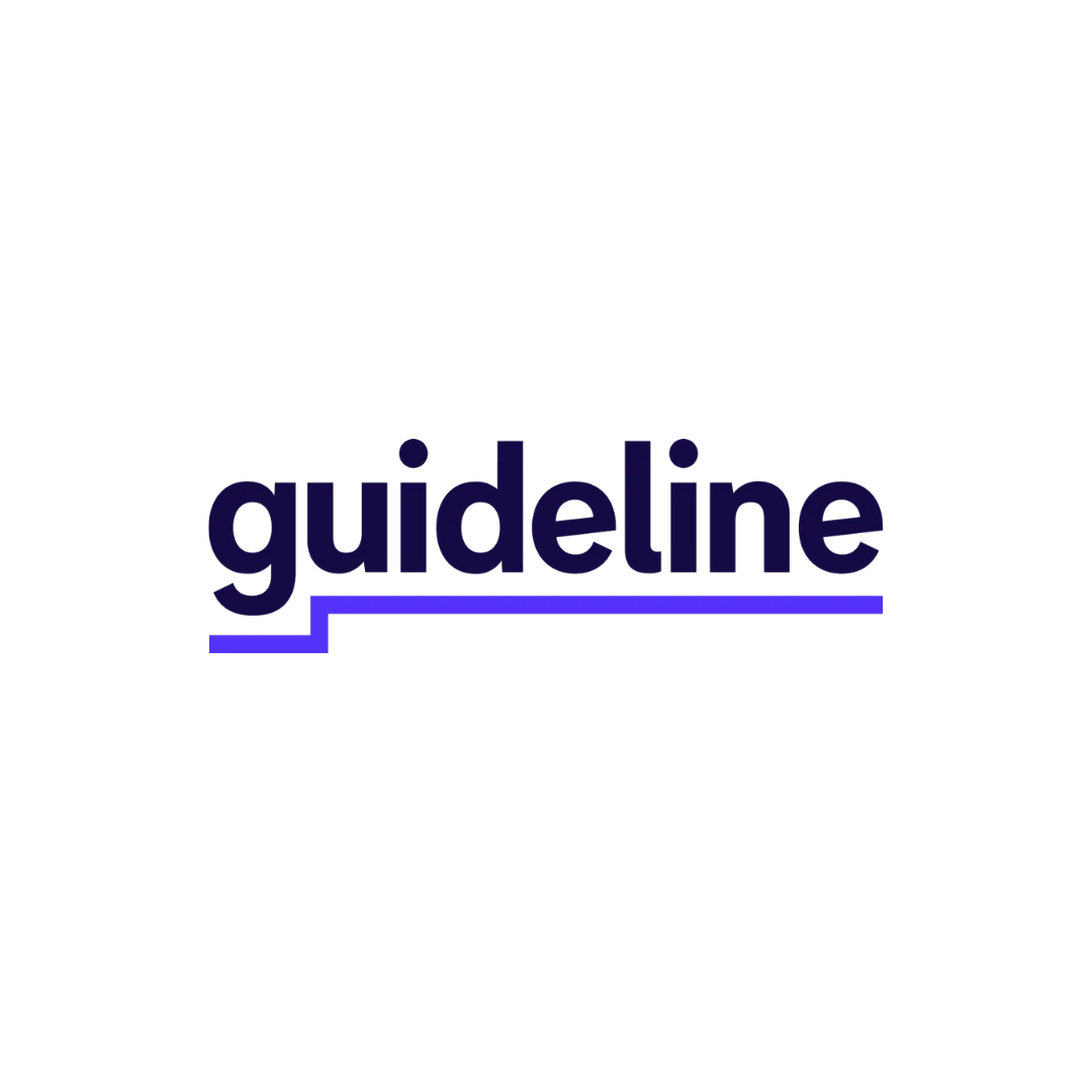 It is a logo for a company called guideline.