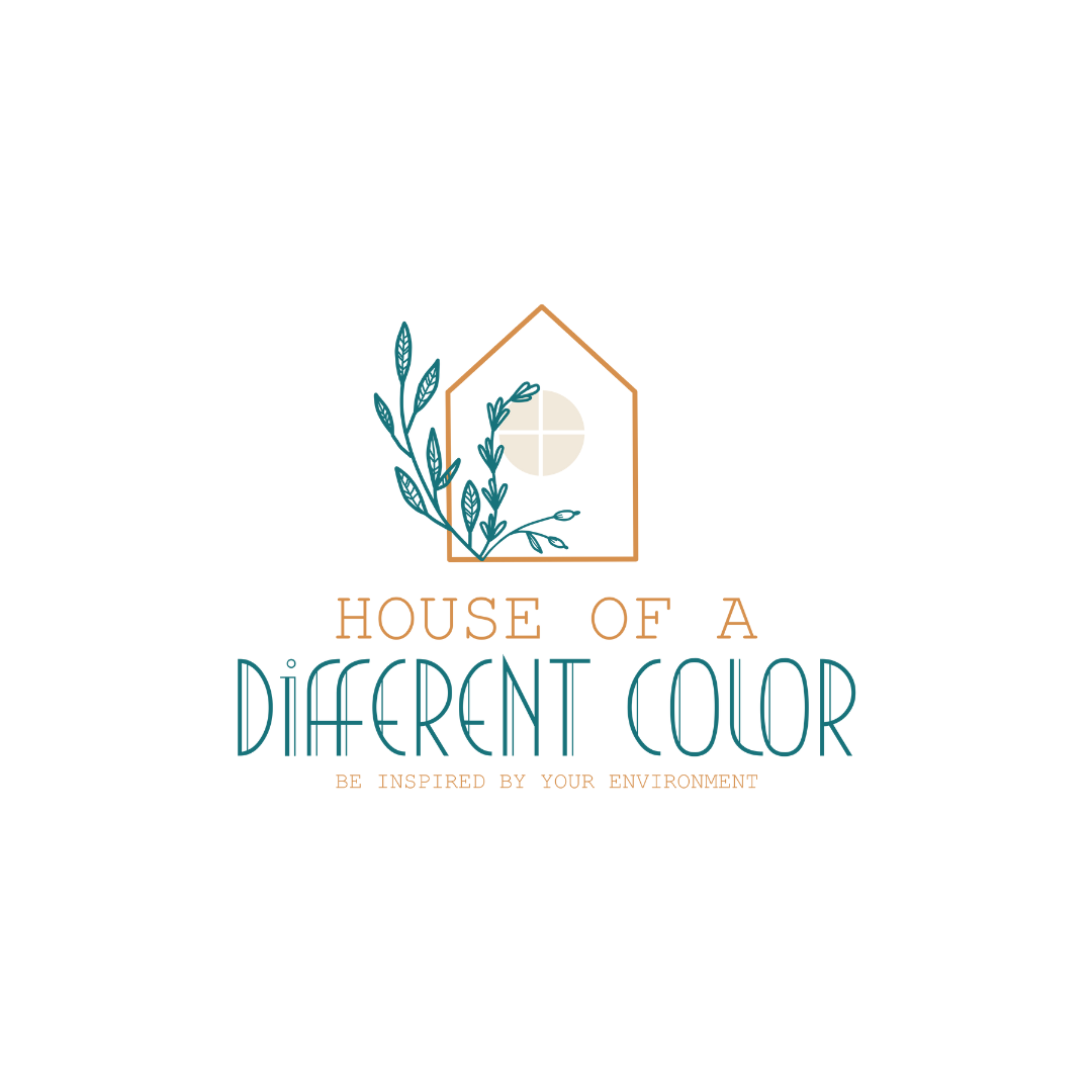 a logo for a company called house of a different color .